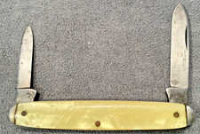 Vintage Camillus #42 2 blade Pen Knife cracked Ice Handle--140.24 picture