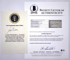 PRESIDENT JOE BIDEN SIGNED OATH OF OFFICE VP BARACK OBAMA 46 WHITE HOUSE BAS picture