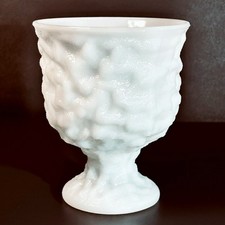 Vintage White Milk Glass Pedestal Planter/Vase by E O Brody Co Cleveland picture