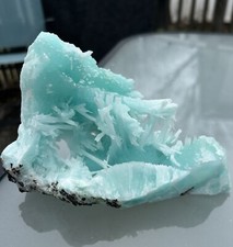 807g RARE High Quality Natural Blue Aragonite Mineral Specimen. picture