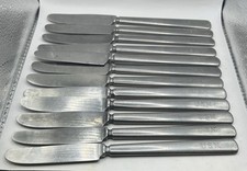 19pc Vintage USN Navy Mess Hall Flatware Lot 12 Knives 4 Spoons 3 Forks Silco picture