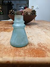 Beautiful Ice Blue Aqua Cone Ink Well Bottle 1890s Hand Blown Ring Neck. 3