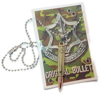 Chain & pendant  Jewish Star of David Symbol  israel bullet idf israeli army  picture