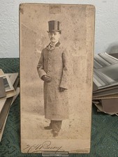 Antique 1880s Cabinet Card Well Dressed Gentleman Top Hat N.H. Busey Baltimore picture