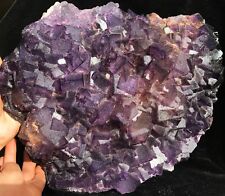 22.88lb Beauty Rare Purple Cube “Pattern” Fluorite Mineral Specimens/China picture