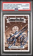 Andrew Bryniarski Auto Sign Leathery Trace Garbage Pail Texas Chainsaw Sepia PSA picture
