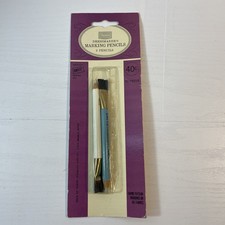 Vintage 1960s Sears Dritz Dressmaker Marking Pencils  2 Fabric Chalk Brush Japan picture