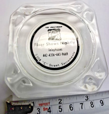 Vintage The Driftwood Floor Show's Nightly Sacramento Ca. 4 Lobe Glass Ashtray picture
