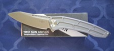 *NEW*🔥 TWOSUN  Flipper Folding Knife w/Titanium Handle & M390 Blade (TS45-M390) picture