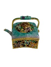 Alexander Kalifano Enameled Teapot Trinket Box with Swarovski Crystals picture