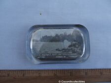 1900's Glass Paperweight Souvenir Freeman's Point Lake Pennessewassee Norway ME  picture