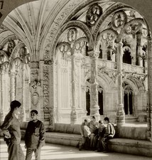 Keystone Stereoview Sao Jeronymo Monastery, Portugal Rare 1200 Card Set #497 T2 picture