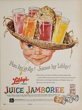 1958 Print Ad Libby's Frozen Juices Happy Boy with Straw Hat Chicago,Illinois picture