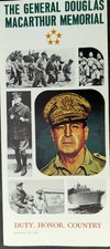 **VINTAGE 1966 GENERAL DOUGLAS MACARTHUR MEMORIAL SOUVENIR PAMPHLET** picture