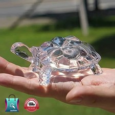 Crystal Turtle Figurine Tortoise Statue Aquarium Ornaments Lucky Feng Shui Deco picture