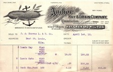 1915 St. Louis Anchor Hay & Grain Co. billhead w/feed sales picture