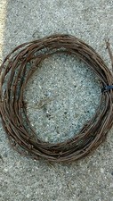 Vintage Barb Wire Rusty Two- 10 Foot Rolls  20 Feet . Real Very Sharp Barb Wire picture