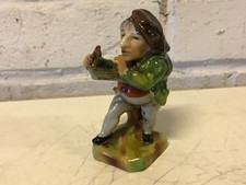 Antique Capodimonte Style Porcelain Grotesque Dwarf Caramogi Figurine Xylophone picture