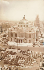 Postcard Mexico: RPPC Palacio de Bellas Artes Aerial View, Mexico City 1950's picture