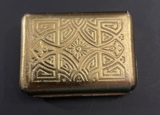 Vintage Antique Geschutzt Pill Box Holder Tin Germany Very Rare picture