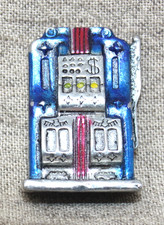 Vintage Mini 1994 Comstock Pewter Slot Machine Greg Neely Signed picture