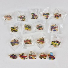 Vintage 1997 QVC 50 in 50 Tour State Travel Lapel Pins Lot of 18 Most Sealed picture