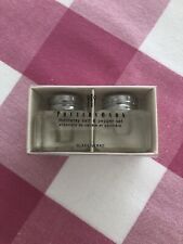 New Clear Pottery Barn Monterey Salt & Pepper Shakers Glass Cube Shape picture