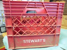 Vintage SteWARTS Plastic Rare RED milk Crate picture