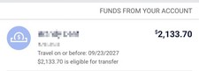 Southwest Airlines $2,133.70 Transferable Flight Credit [DIGITAL DELIVERY] picture