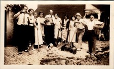 1932 Wilkes-Barre PA Family Harvest Photograph Depression Era Garden Life picture