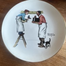 GORHAM NORMAN ROCKWELL 1979 - WINTER - YEAR END COUNT WITH HANGER picture