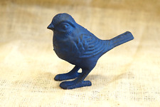 Cast Iron Blue Bird Statue Figurine Art Sculpture Garden Decor Paper Weight  picture