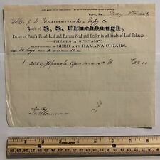 1906 S.S. FLINCHBAUGH SEED & CIGARS YORK, PA RECEIPT FOR JAPANOLA CIGARS picture