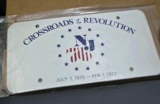Crossroads of the Revolution New Jersey 1976 UNUSED License Plate Bicentennial picture