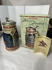 Budweiser Discover America Series #3 of 3 Steins With COA/Original Box🍺 picture