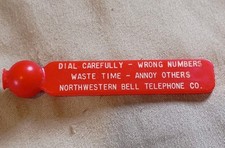 Vintage Northwestern Bell Telephone Co Public Service Wrong Numbers Waste Time. picture