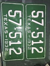 1932 TEXAS License plates picture