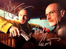 BREAKING BAD Cast Signed (Cranston & Paul) Authentic Original Autographs w/COA picture