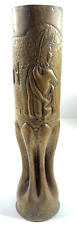 Antique WW1 Shell Trench Art VERDUN Native American Indian  picture