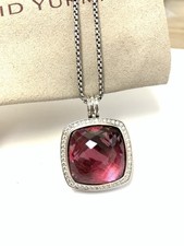 DAVID& YURMAN Albion 20mm With Tourmaline  & Diamond Sterling Silver Pendant picture