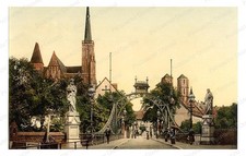 Wroclaw Church Bridge Standard Postcard COPY RPPC picture