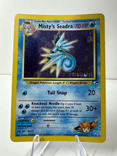 Misty’s Seadra 9/132 Prerelease Holo Rare 2000 Pokemon Gym Heroes WOTC LP picture