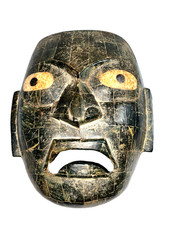 Mayan Burial Mask Found near Teotihuacan Mexico on Private Rancho Early 1900s picture