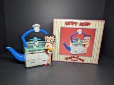 Vintage Betty Boop 2003 “Kiss The Cook” Ceramic Collectible Teapot picture