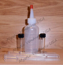 1 Snuffer Bottle, 2 BIG 2 DRAM Vials, 5 Suction Tweezers GOLD Prospecting Tools picture