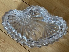 Clear Glass Trinket Dish Studio Nova Crystal Unique Covered Heart Jewelry Candy picture