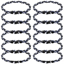 JEANUE 12Pack Baseball Necklaces 18in Braided Rope Titanium Multi-Color picture