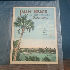 Vintage 1920's Palm Beach FL Postcard Souvenir folder EC Kropp Milwaukee Rare picture