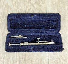 Vtg C. Riefler Nesselwang Drafting Compass w/ Velvet Lined Case GERMANY *READ* picture