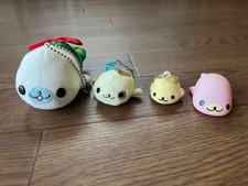 Mamegoma 2000s Plush Doll Set Mascot Keyring Christmas Y2K San-X Heisei Retro picture